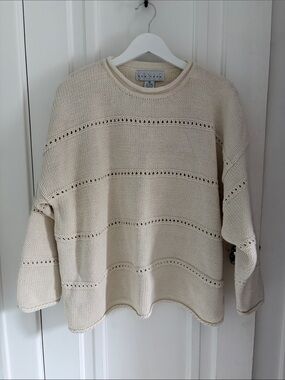Vintage Style New York Ramie Cotton Sweater Size M